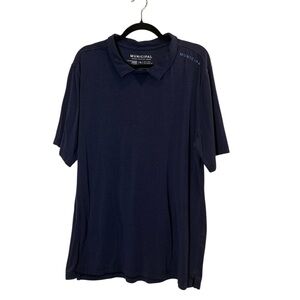 Men’s Municipal Polo T-Shirt in Navy Blue Sz XL
